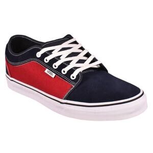 Vans Off The Wall Chukka Low Top Skate Shoe Navy Red White Mens Size US6.5 UK5.5